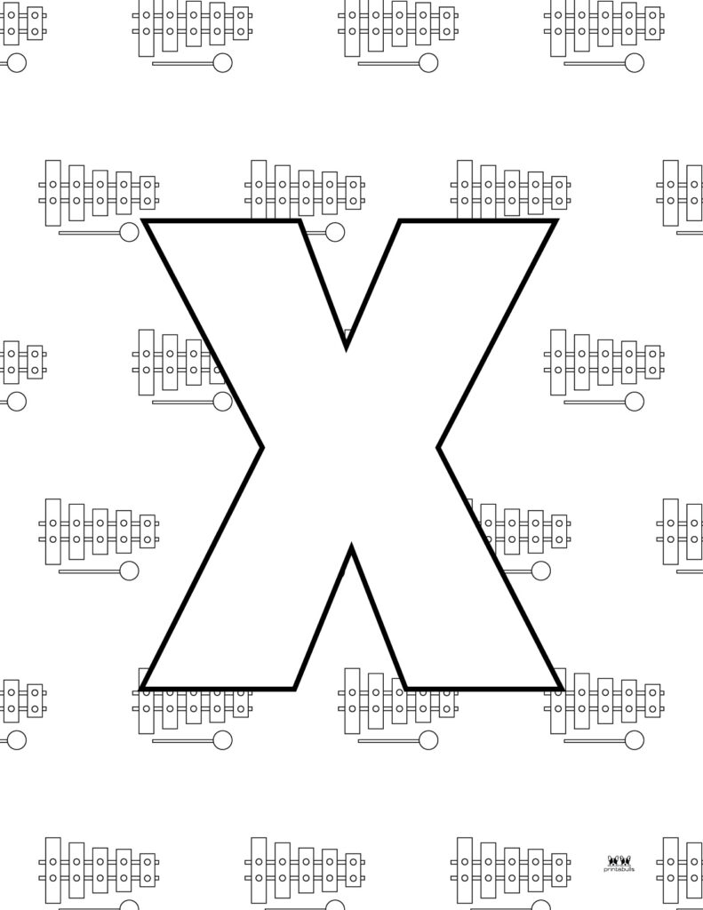 Printable-Lowercase-Letter-X-Coloring-Page-2