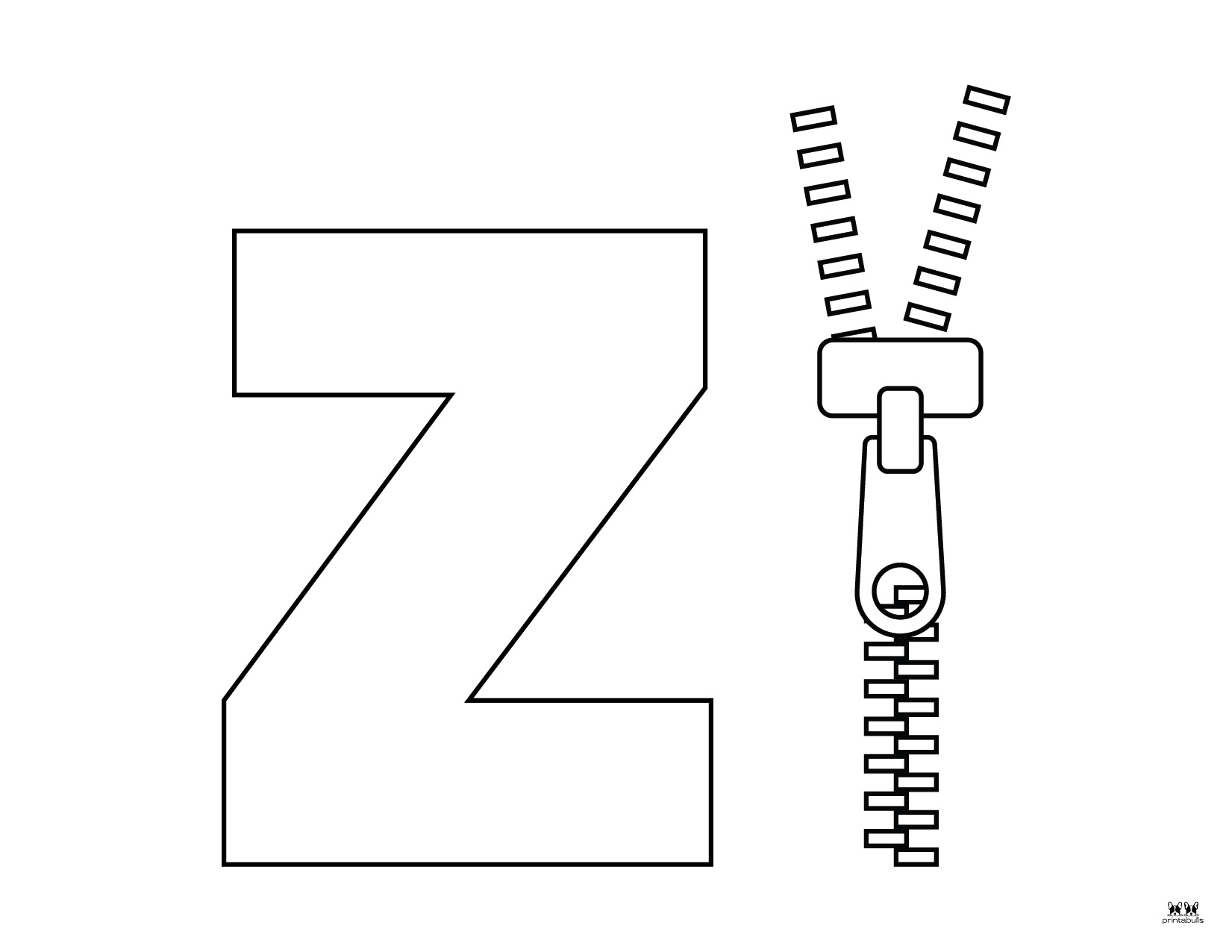 Letter Z Coloring Pages 15 FREE Pages Printabulls