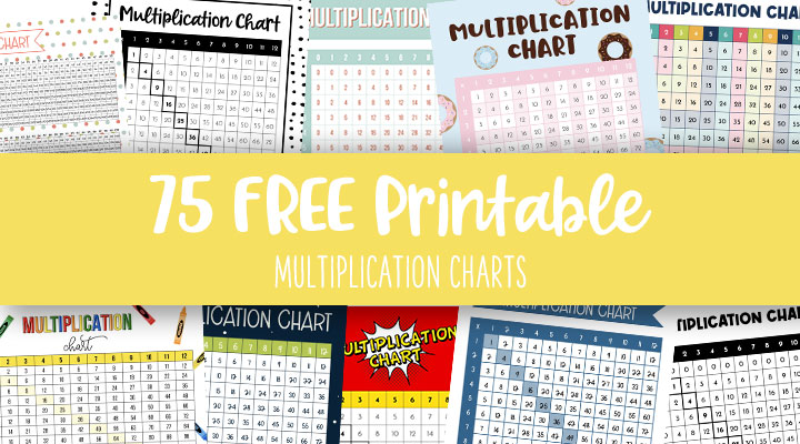 Printable multiplication Charts 1-10 (PDF) Free