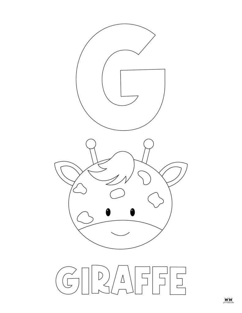 alphabet letters coloring pages g