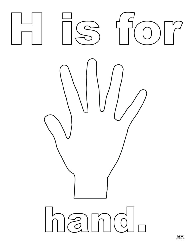 Printable Uppercase Letter H Coloring Page 3