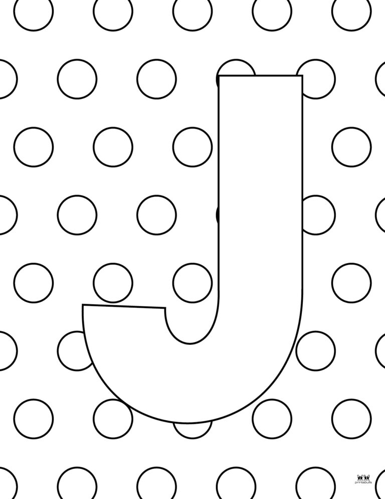 Letter J Coloring Pages - 15 FREE Pages 25 Printable Uppercase Letter J Coloring Page 1
