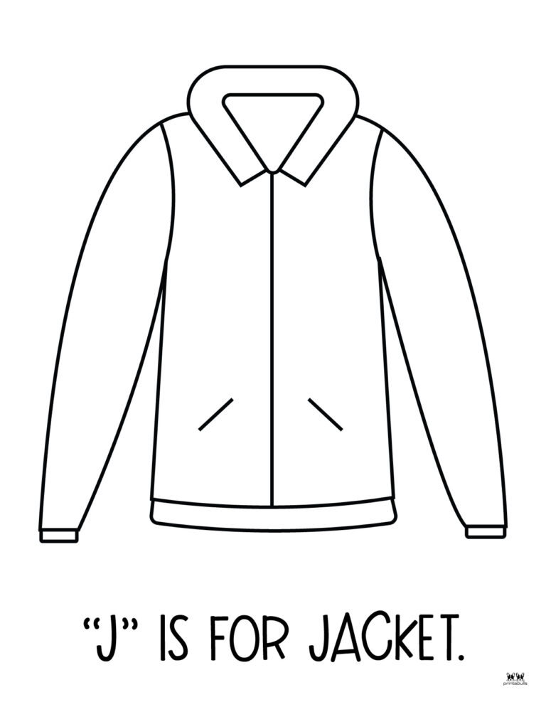 Letter J Coloring Pages - 15 FREE Pages 28 Printable Uppercase Letter J Coloring Page 4