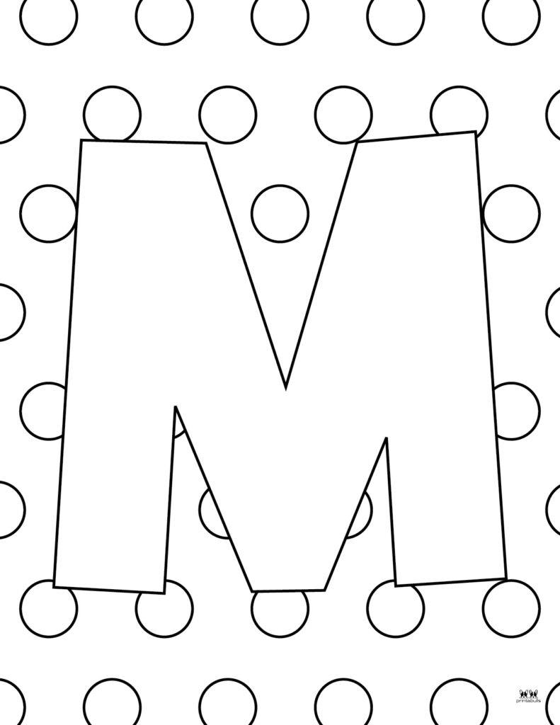 Letter M Coloring Page Letter M Coloring Page
