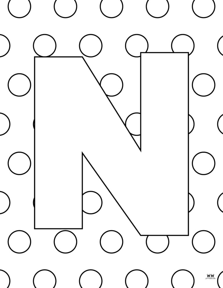 Letter N Coloring Pages - 15 FREE Pages | Printabulls