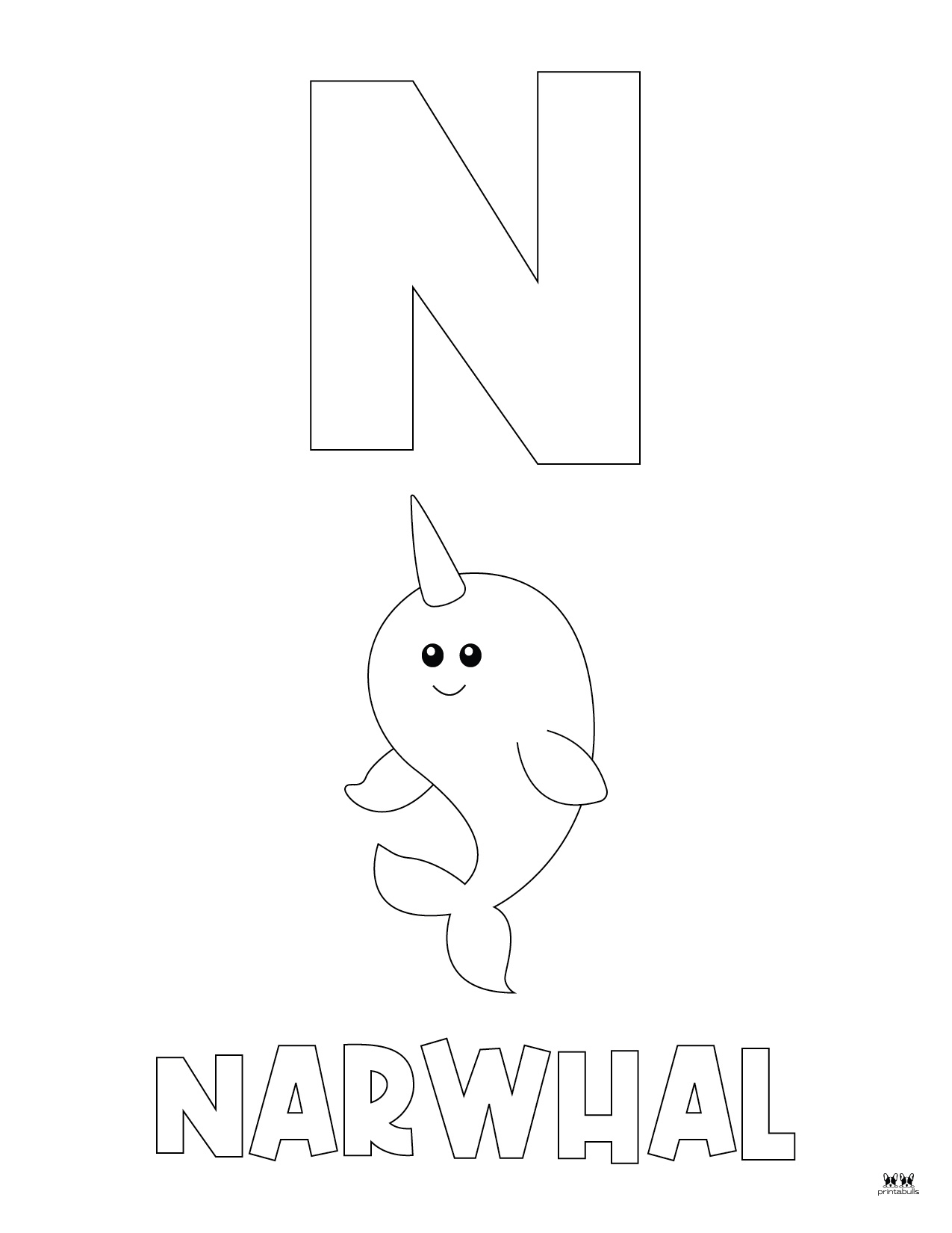 Letter N Coloring Pages - 15 FREE Pages | Printabulls
