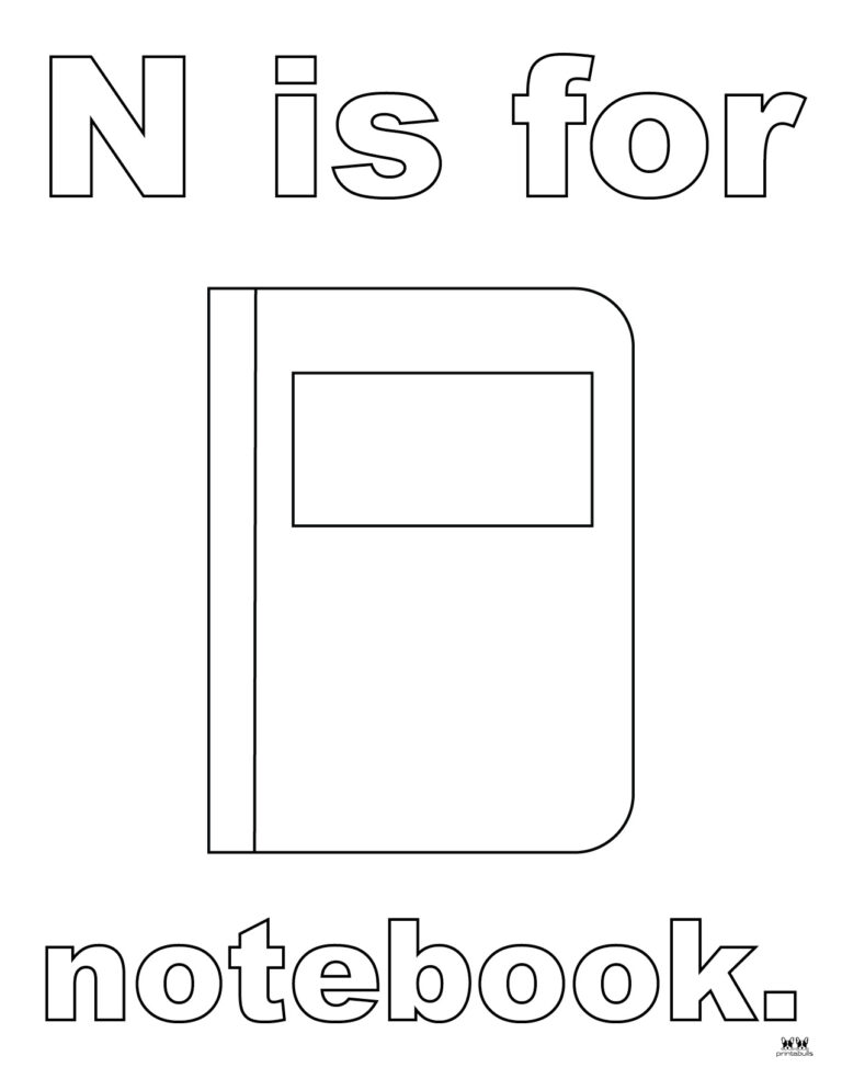 Letter N Coloring Pages - 15 FREE Pages | Printabulls