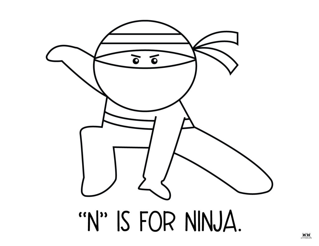Letter N Coloring Pages 15 FREE Pages Printabulls