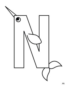 Letter N Coloring Pages - 15 FREE Pages - PrintaBulk