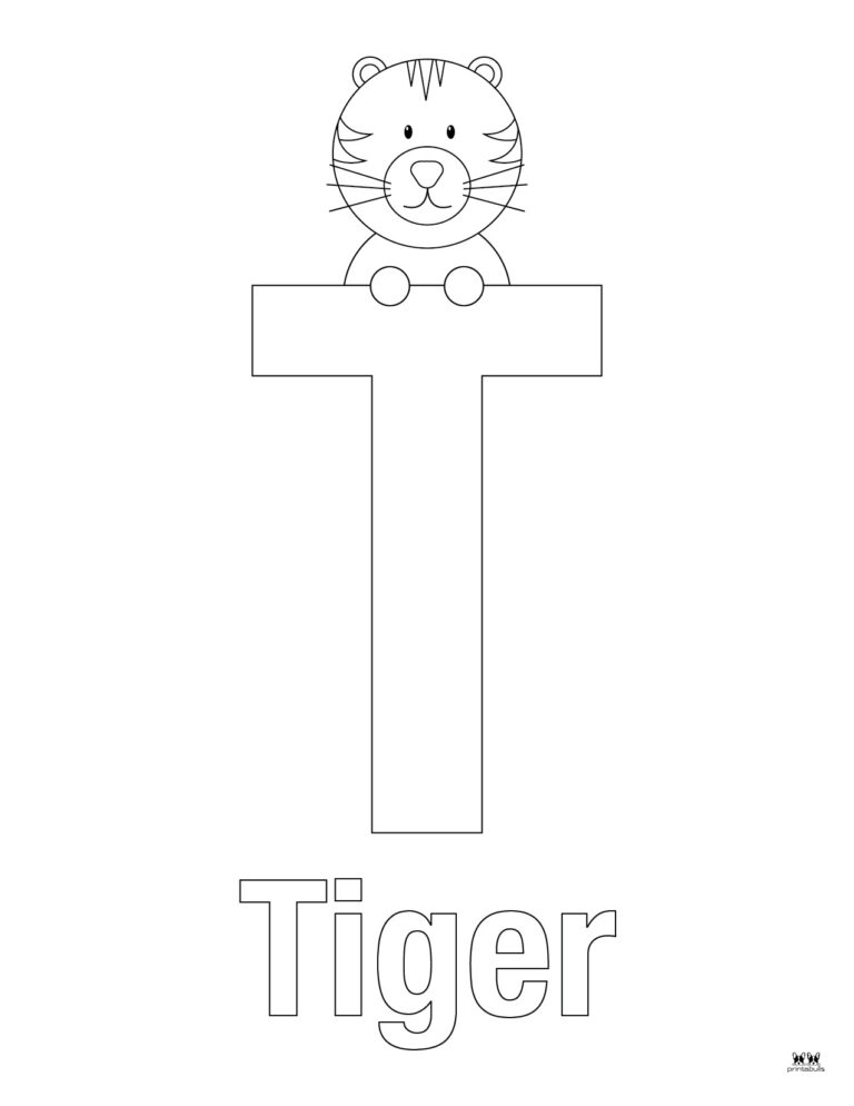 Letter T Coloring Pages - 15 FREE Pages | Printabulls