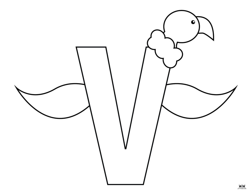 v coloring page