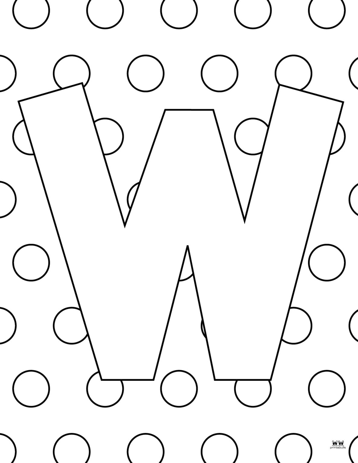 Letter W Coloring Pages 15 FREE - Printable Uppercase Letter W Coloring Page 1 1187x1536