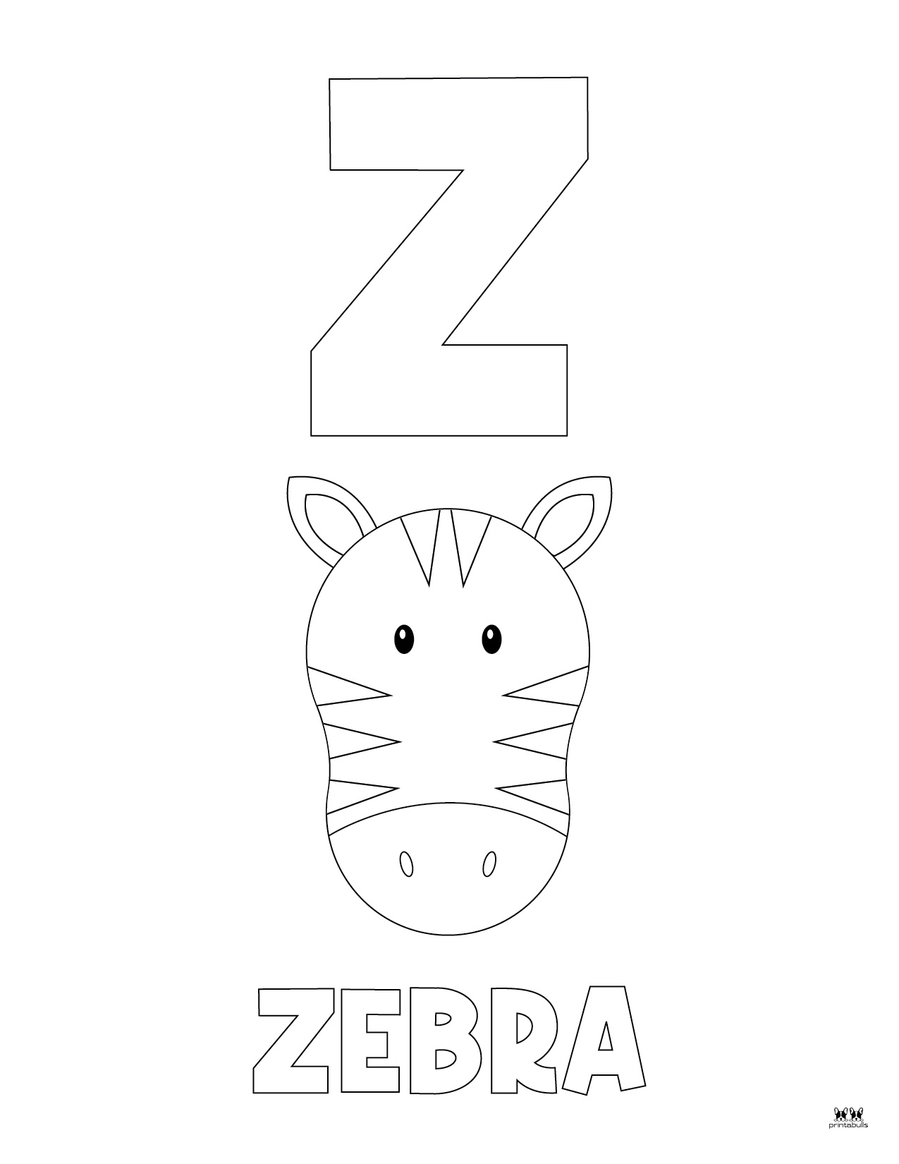Letter Z Coloring Pages 15 FREE Pages PrintaBulk