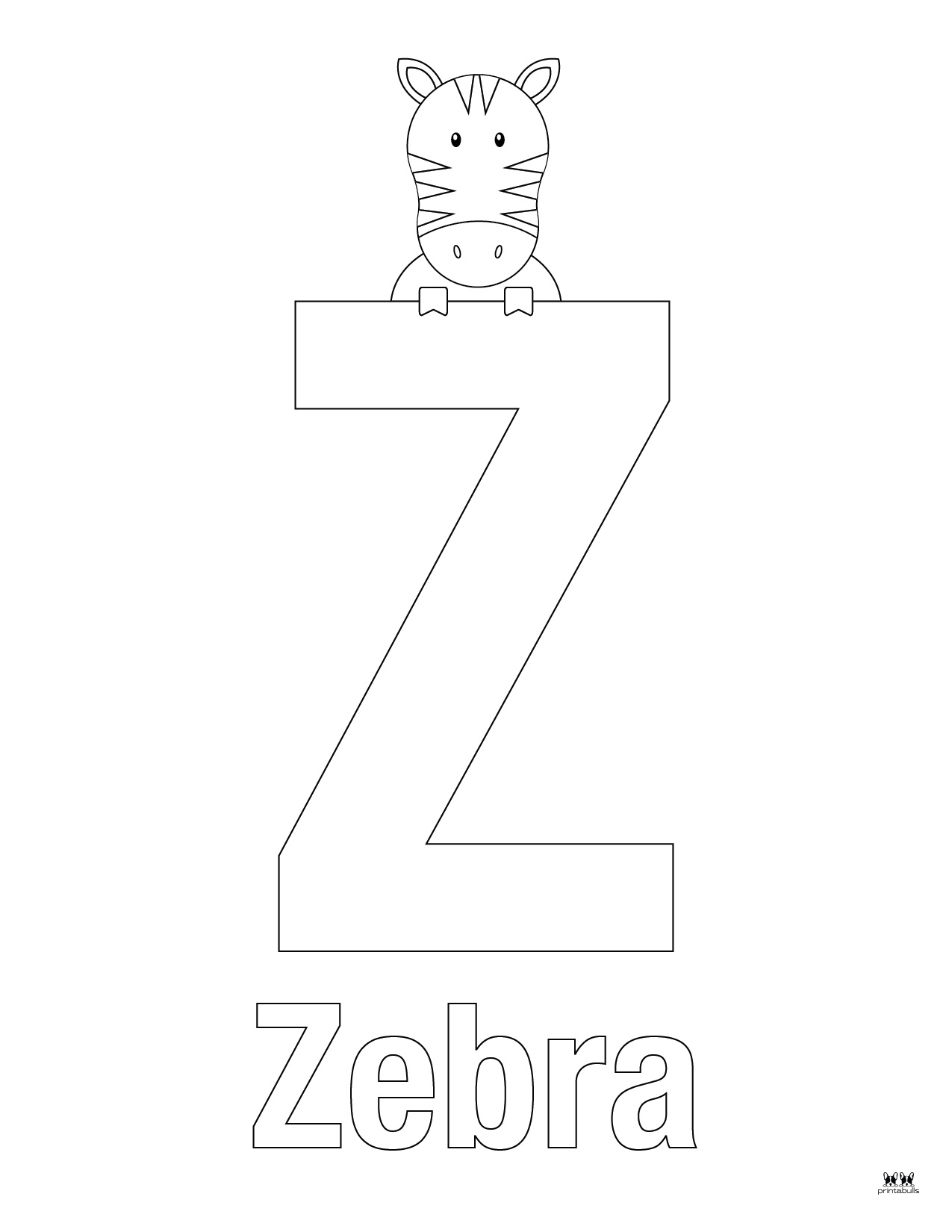 Letter Z Coloring Pages 15 FREE Pages PrintaBulk
