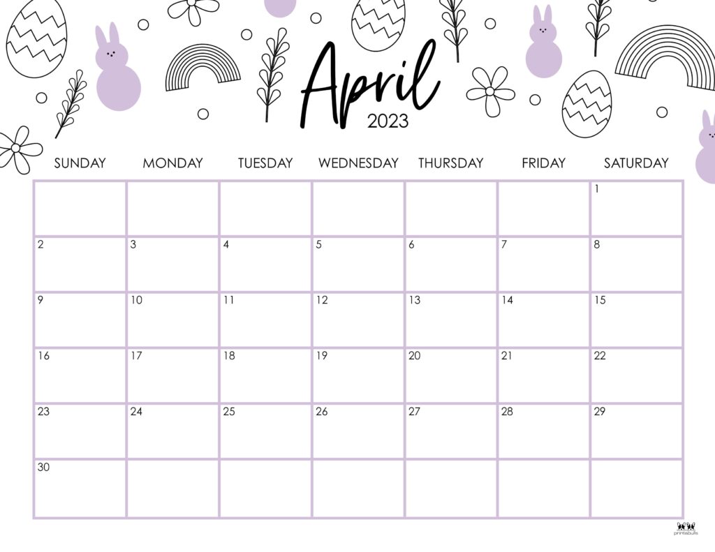 April 2023 Calendars - 50 FREE Printables | Printabulls April 2023 Calendars - 50 FREE Printables | Printabulls