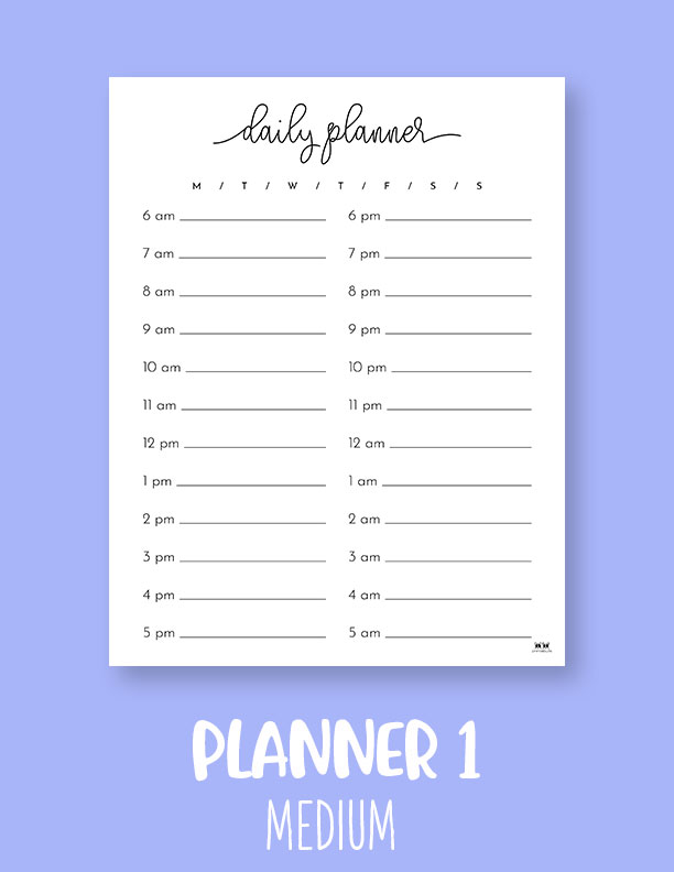 Printable Daily Planner No. 9 - Professional Work Planner – Puffin