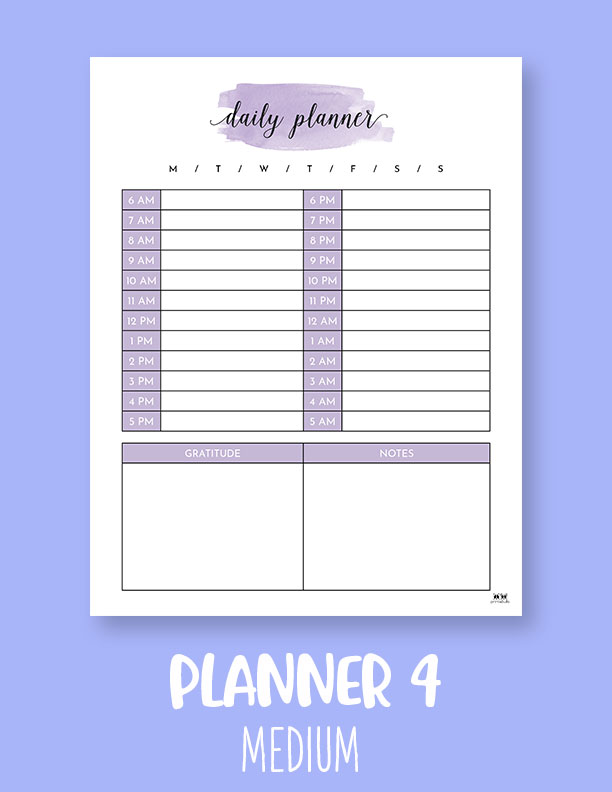 Printable Daily Planner No. 9 - Professional Work Planner – Puffin