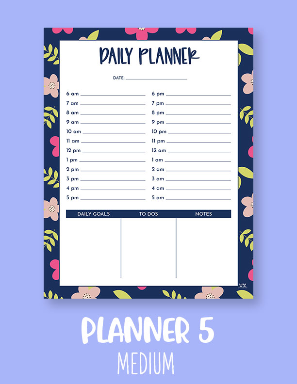 Printable Daily Planner No. 9 - Professional Work Planner – Puffin