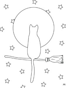 Halloween Cat Coloring Pages - 25 FREE Pages | Printabulls