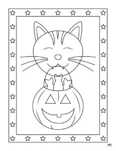 Halloween Cat Coloring Pages - 25 FREE Pages | Printabulls