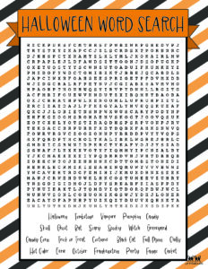 Free Printable Halloween Word Searches | Printabulls