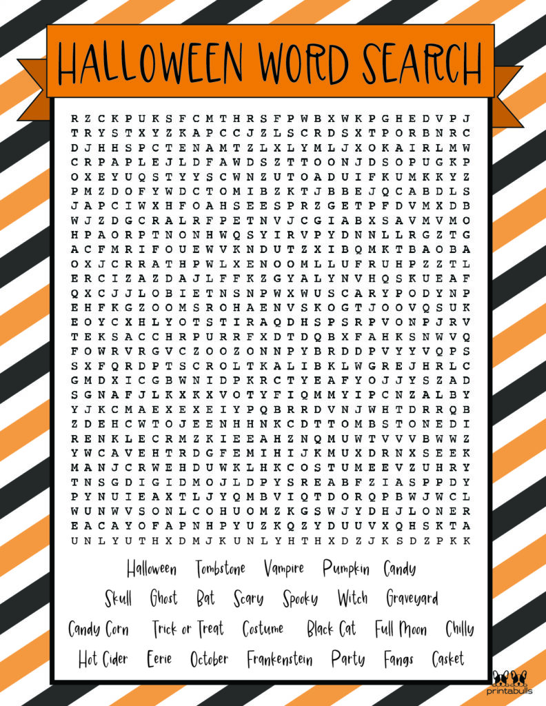 Printable Halloween Word Search-Very Hard 2-01