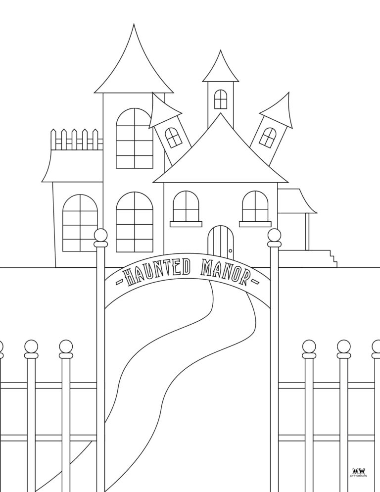 Haunted House Coloring Pages - 25 FREE Pages | Printabulls