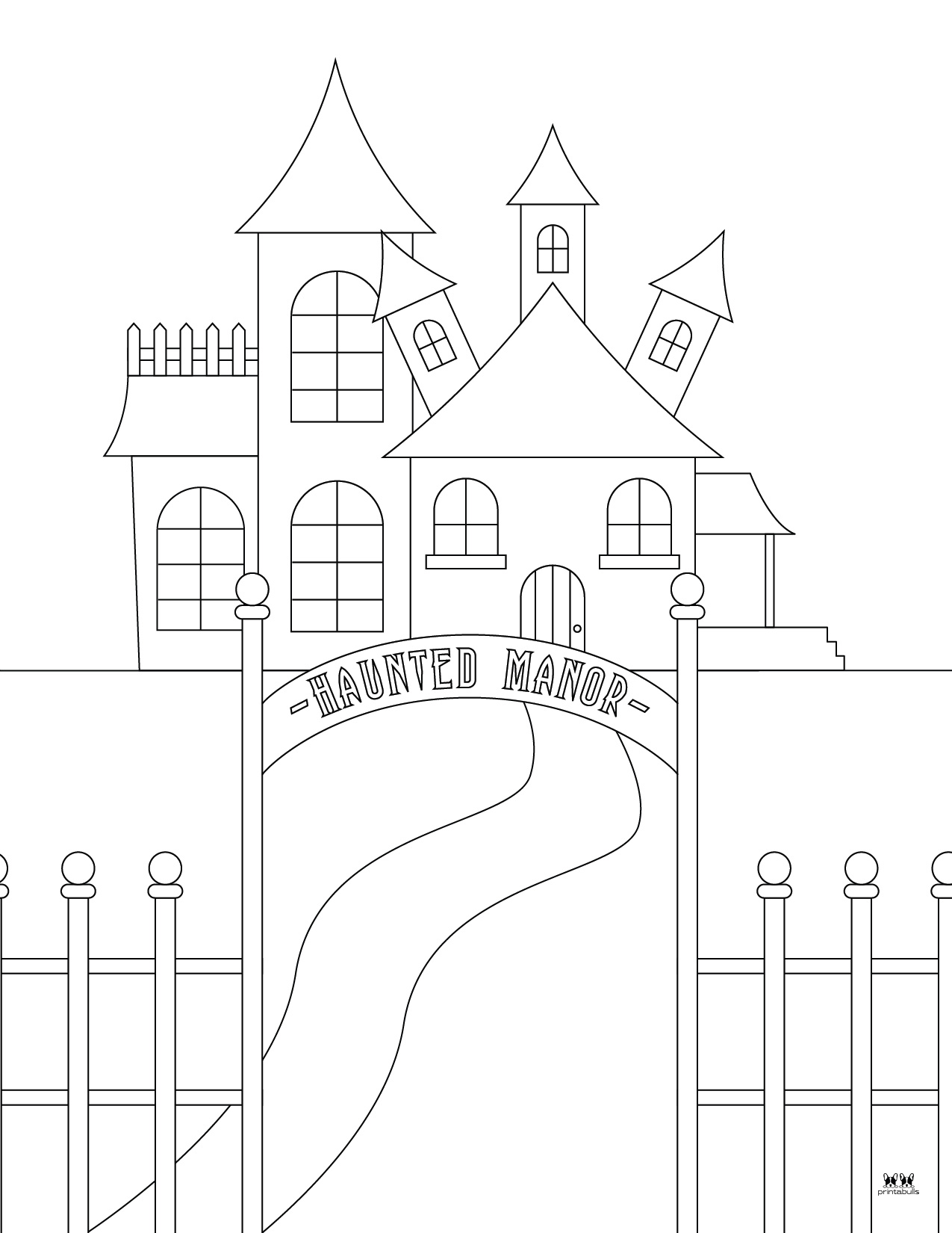 Haunted House Coloring Pages - 25 FREE Pages | Printabulls