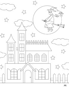 Haunted House Coloring Pages - 25 FREE Pages | Printabulls