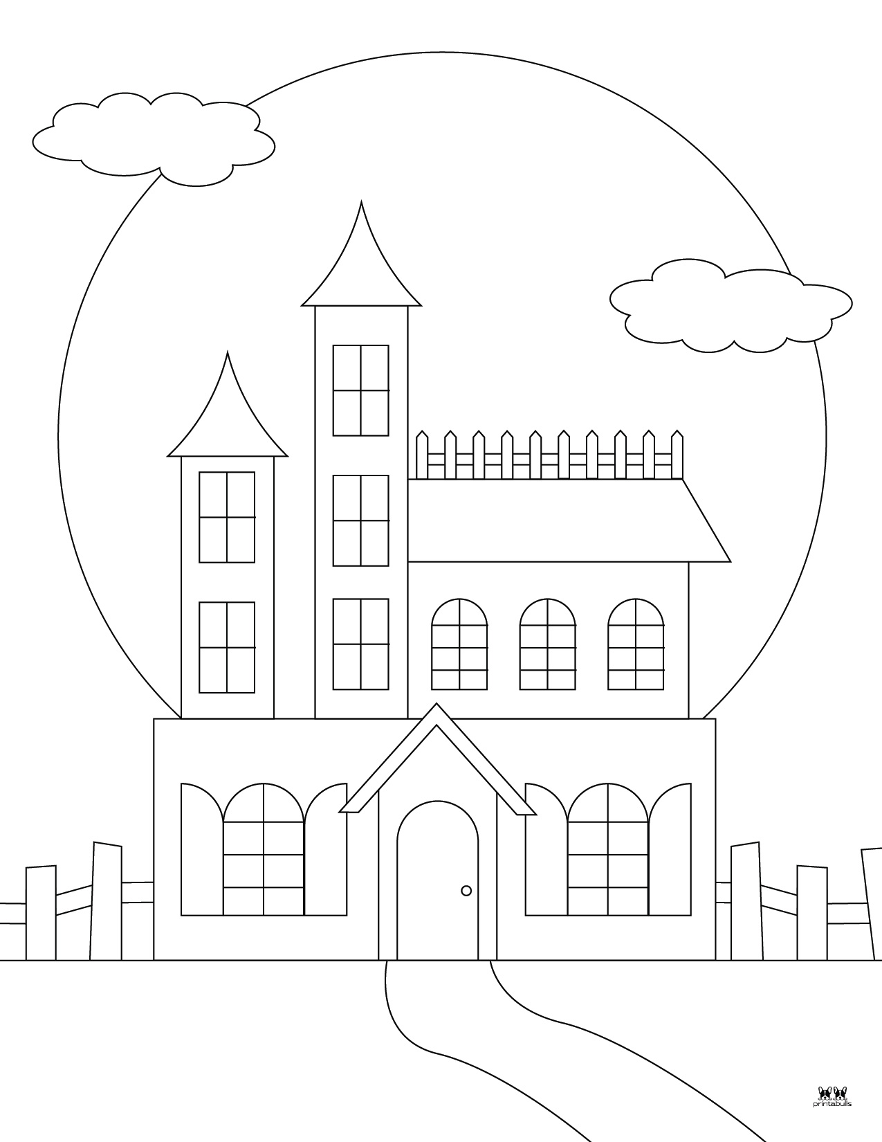 Haunted House Coloring Pages