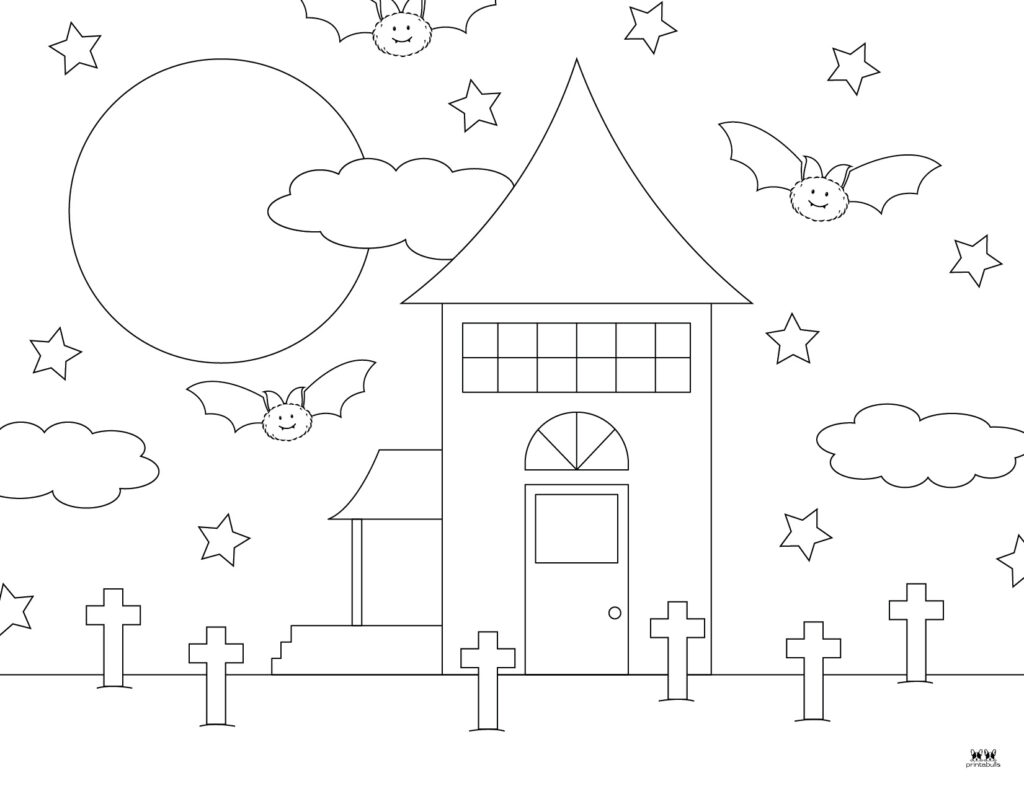 Printable-Haunted-House-Coloring-Page-9