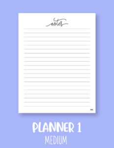 Notes Planner Pages - FREE 2026 Planner Pages | Printabulls