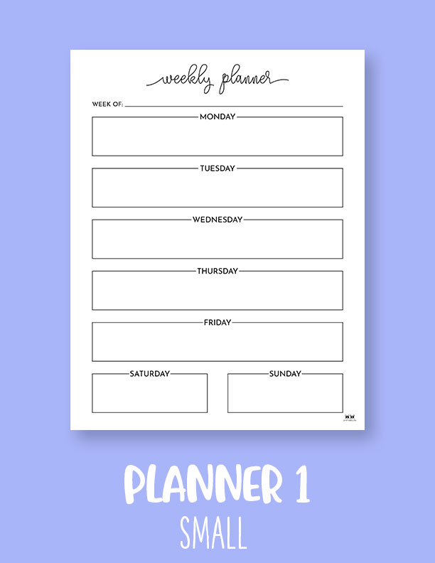 Printable Weekly Planner No. 24 – Puffin Pages Co