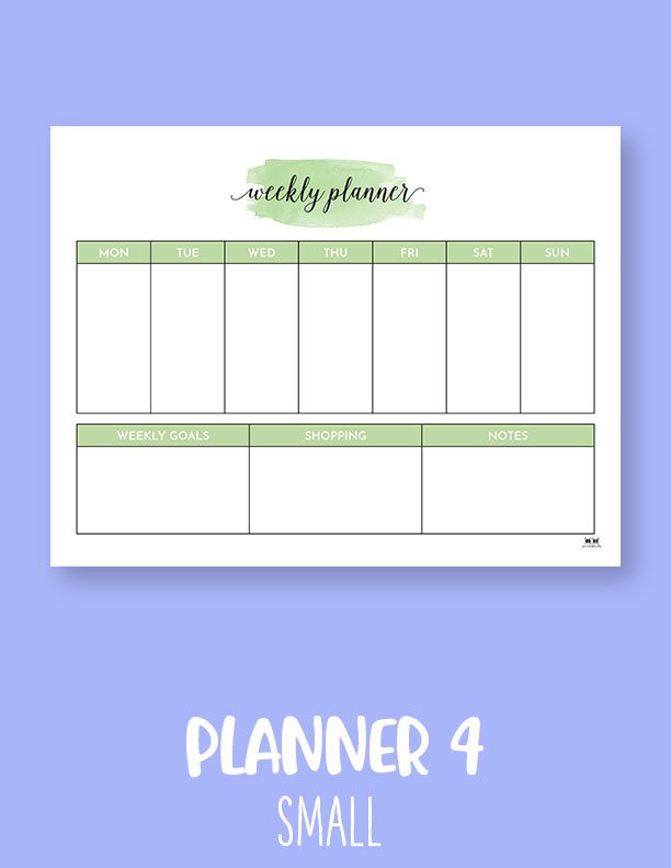 Printable Weekly Planner No. 24 – Puffin Pages Co