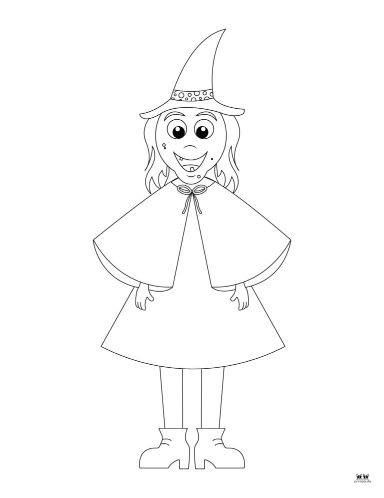 Witch Coloring Pages 25 FREE - Printable Witch Coloring Page 10 768x994
