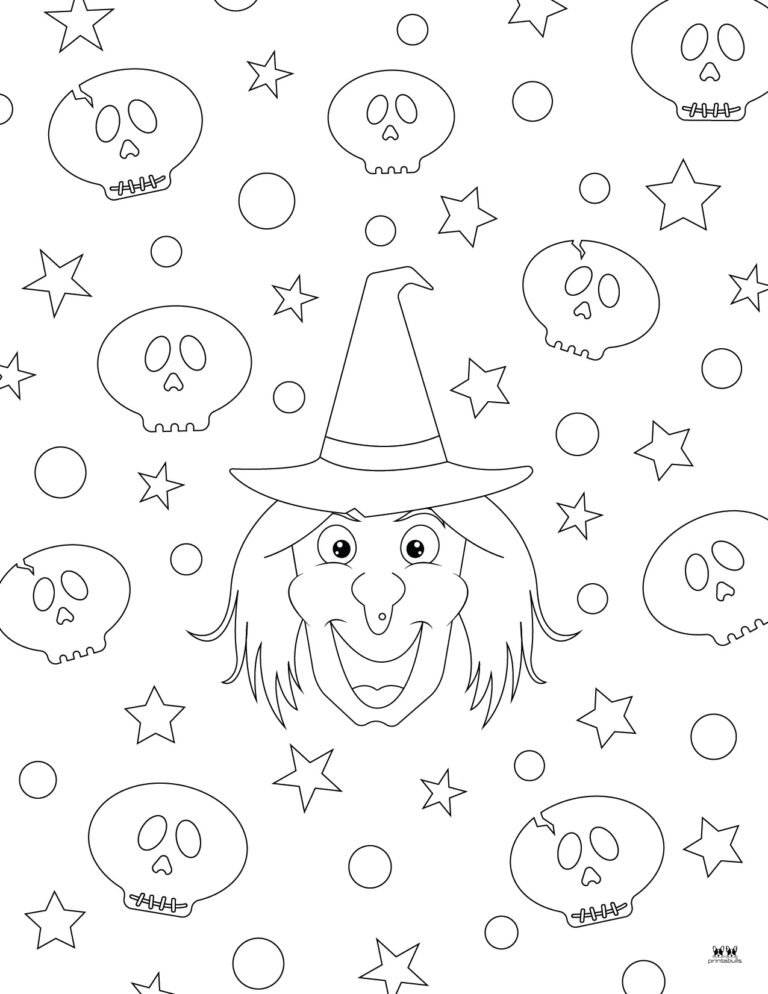 Witch Coloring Pages 25 FREE - Printable Witch Coloring Page 14 768x994