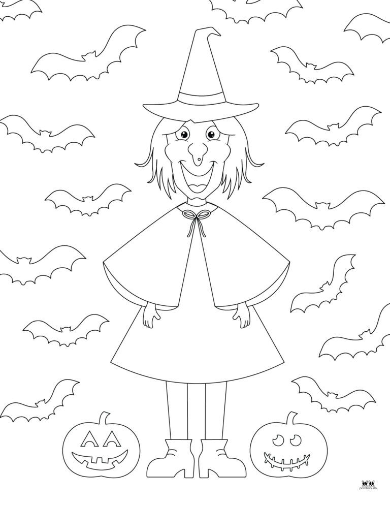 Witch Coloring Pages 25 FREE - Printable Witch Coloring Page 15 768x994