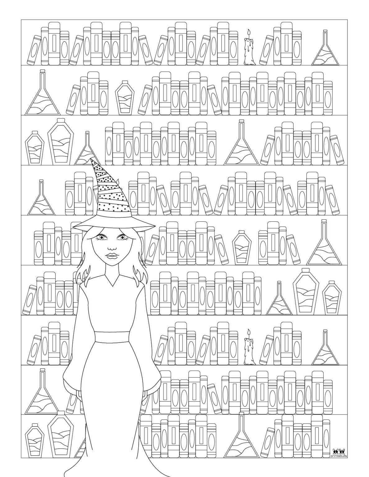 Witch Coloring Pages - 25 FREE Printable Pages | Printabulls