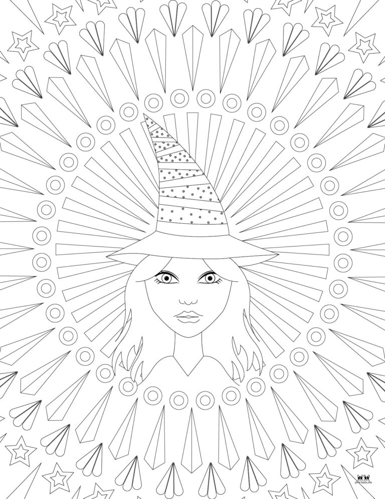Witch Coloring Pages 25 FREE - Printable Witch Coloring Page For Adults 2 768x994