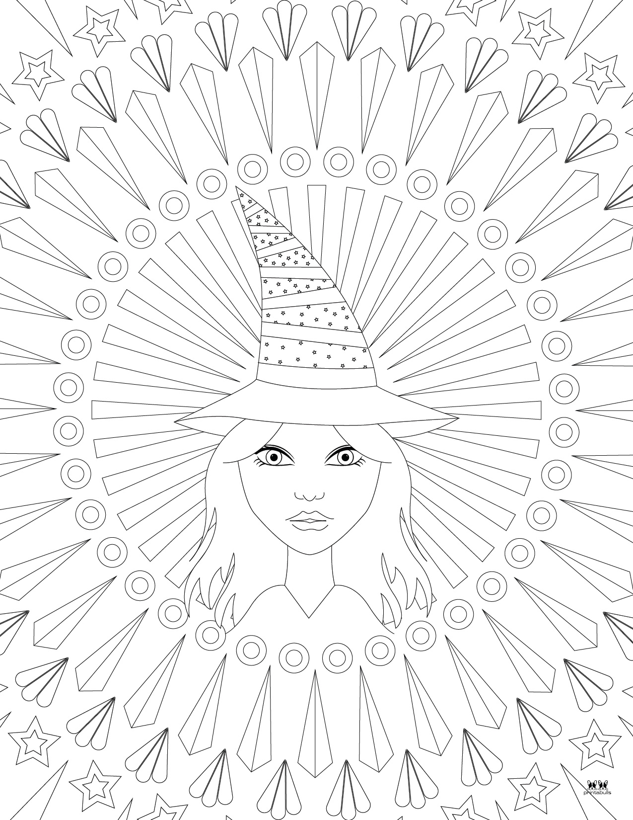 Witch Coloring Pages 25 FREE - Printable Witch Coloring Page For Adults 2 