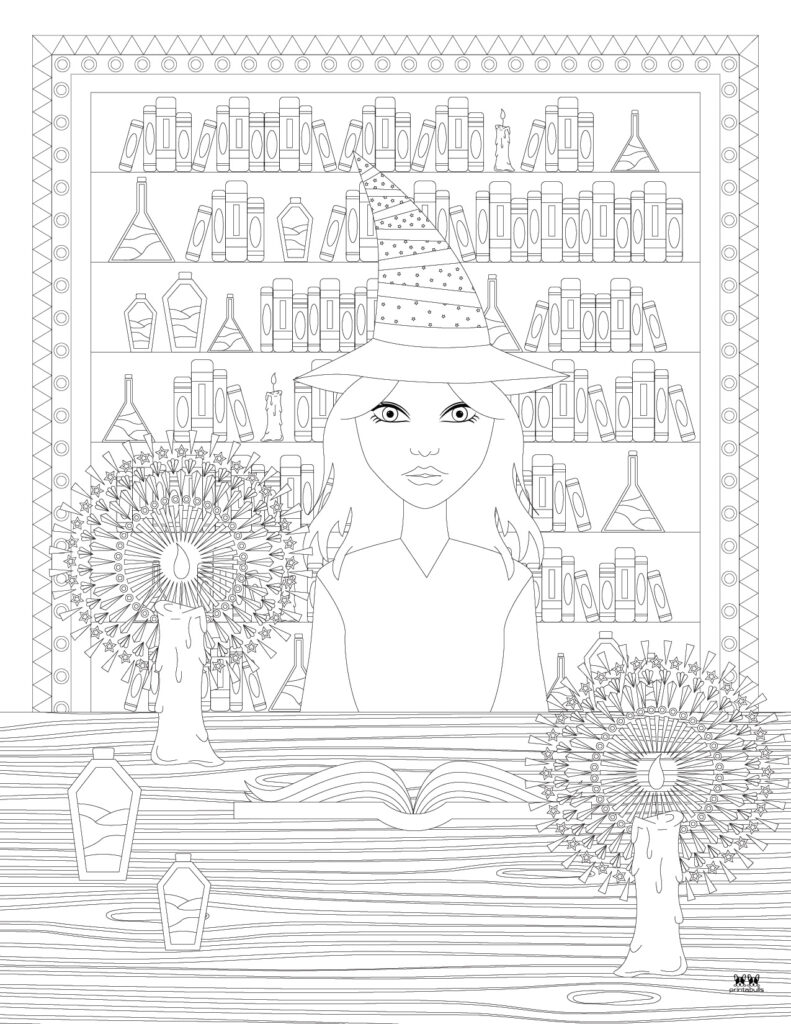 Printable-Witch-Coloring-Page-For-Adults-4