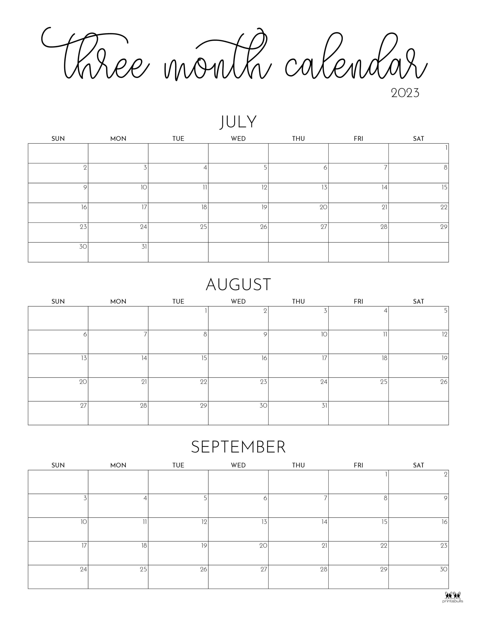 Three Month Quarterly Calendars 32 FREE Calendars Printabulls Three Month Quarterly Calendars 32 FREE Calendars Printabulls