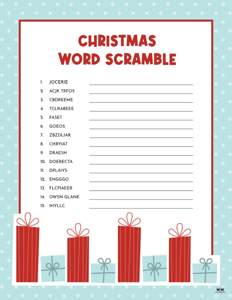 Printable-Christmas-Word-Scramble-Medium-2