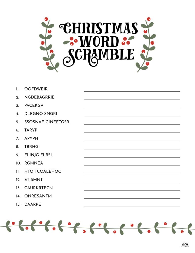 Printable-Christmas-Word-Scramble-Medium-3