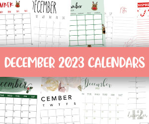 printable december 2023 calendars