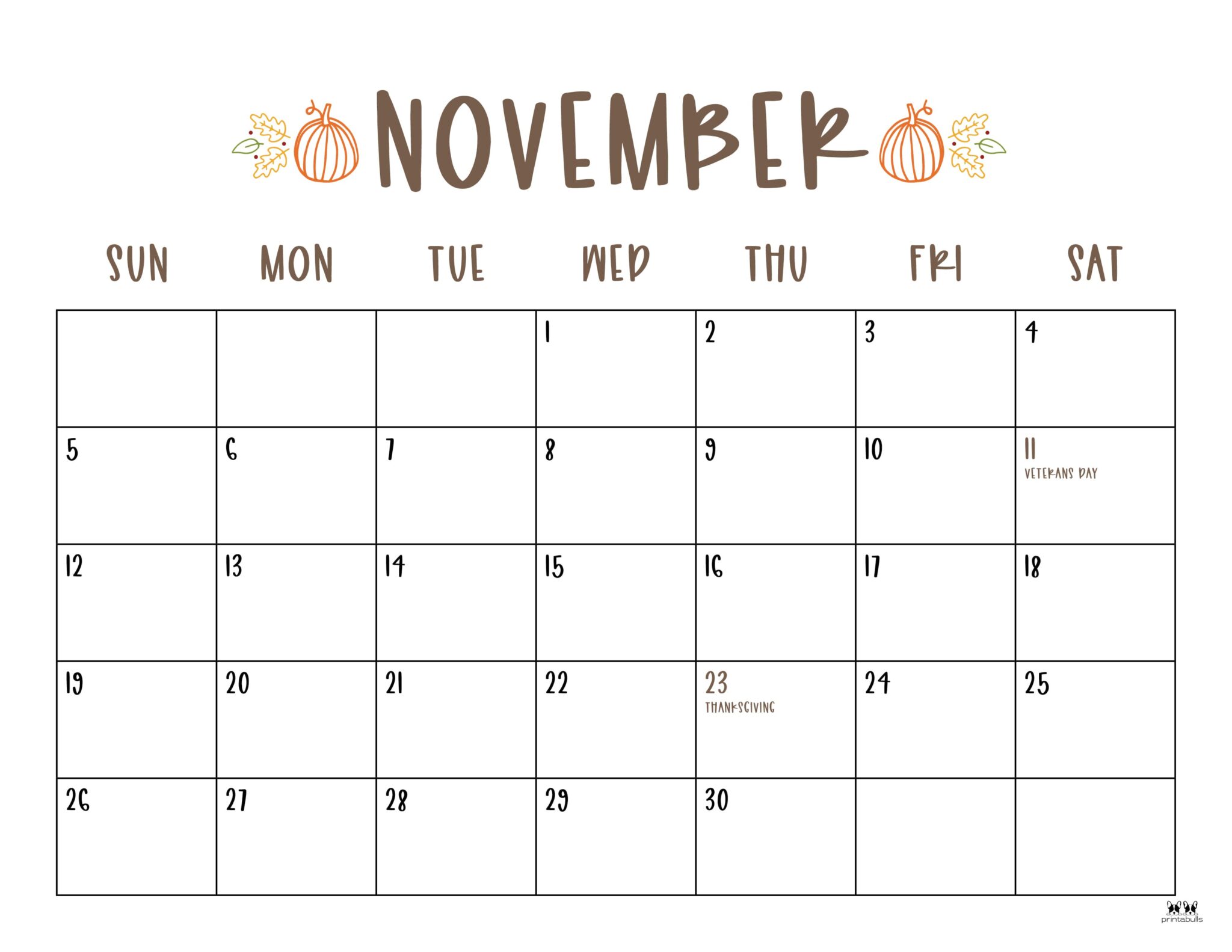 November 2023 calendars 50 free printables printabulls