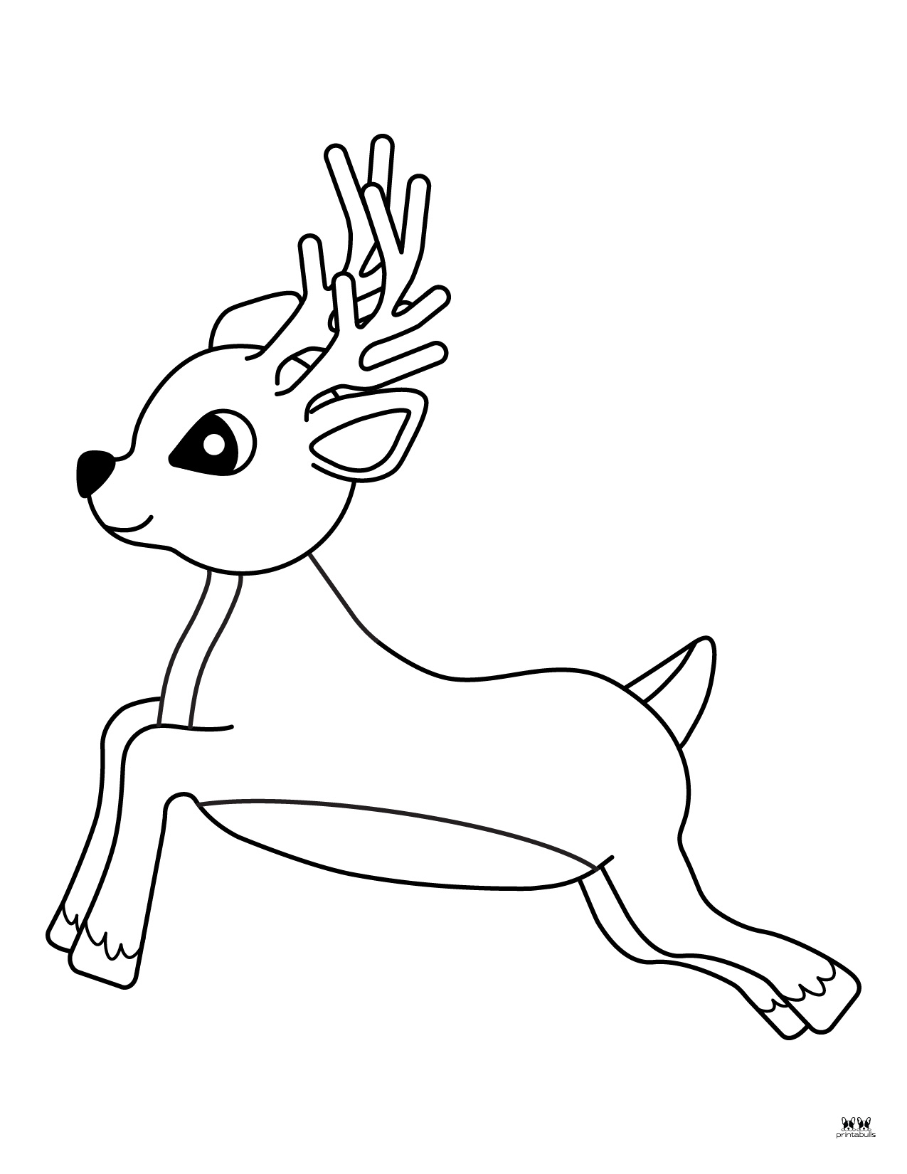 Reindeer Family Coloring Page