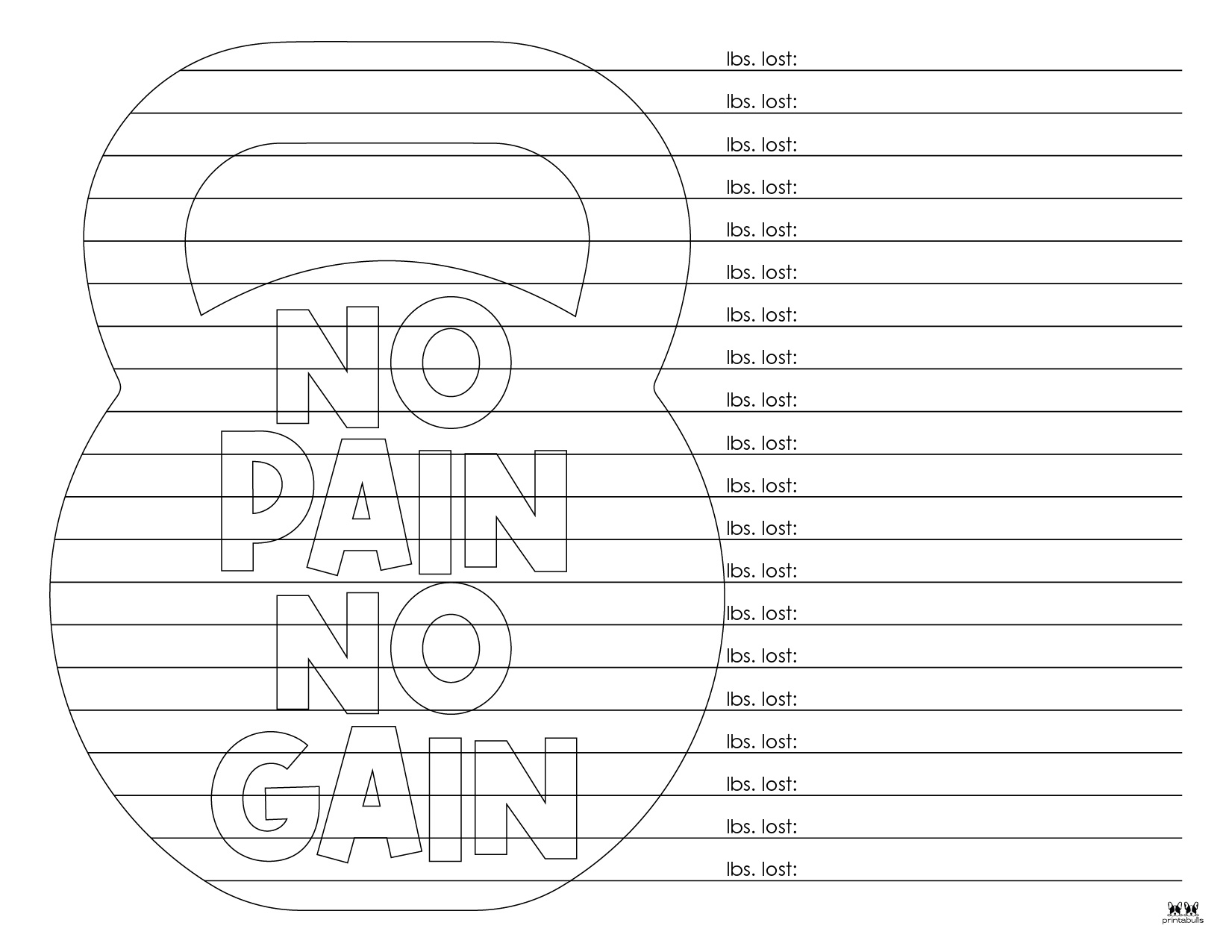 Weight Loss Trackers - 29 FREE Printables | Printabulls