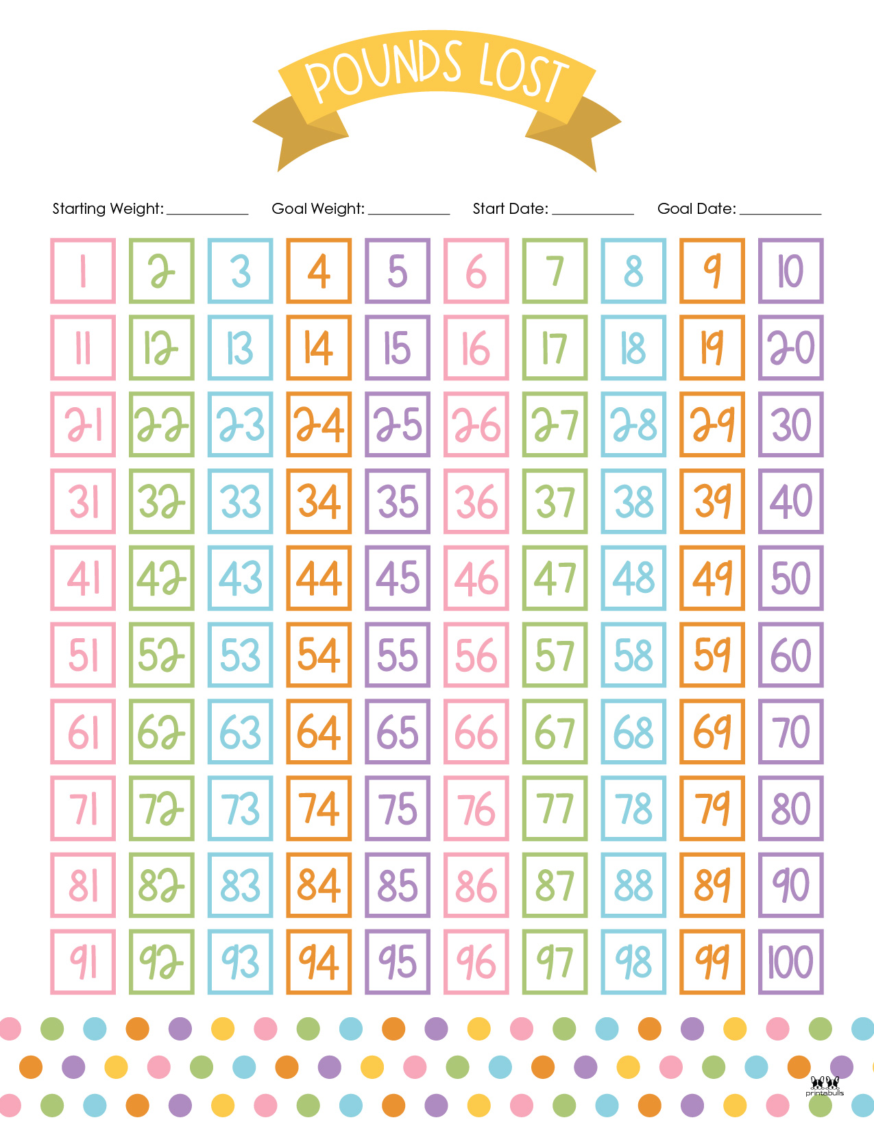 Weight Loss Trackers 29 FREE Printables Printabulls
