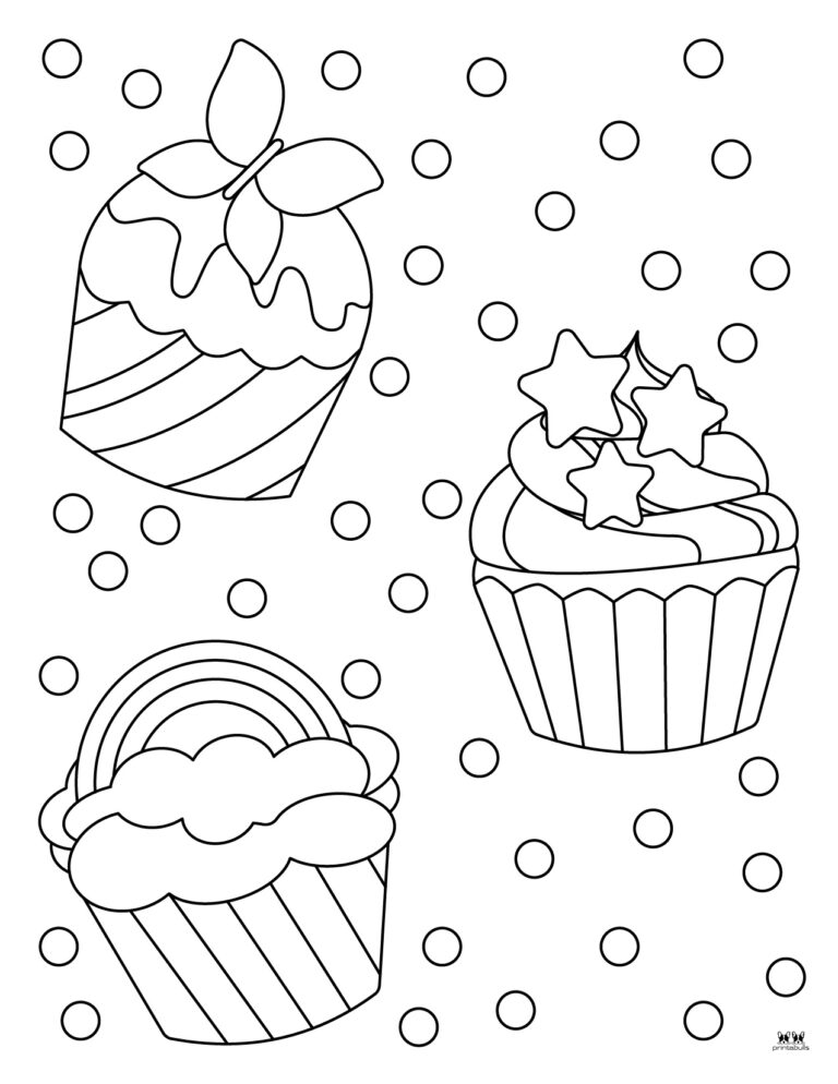Cupcake Coloring Pages - 25 FREE Printables | Printabulls